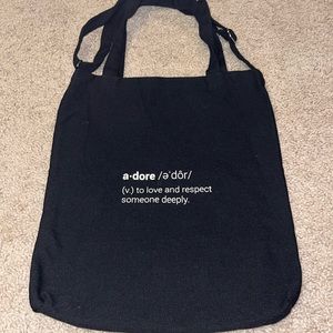 NWT: Adore me Black Tote Bag
